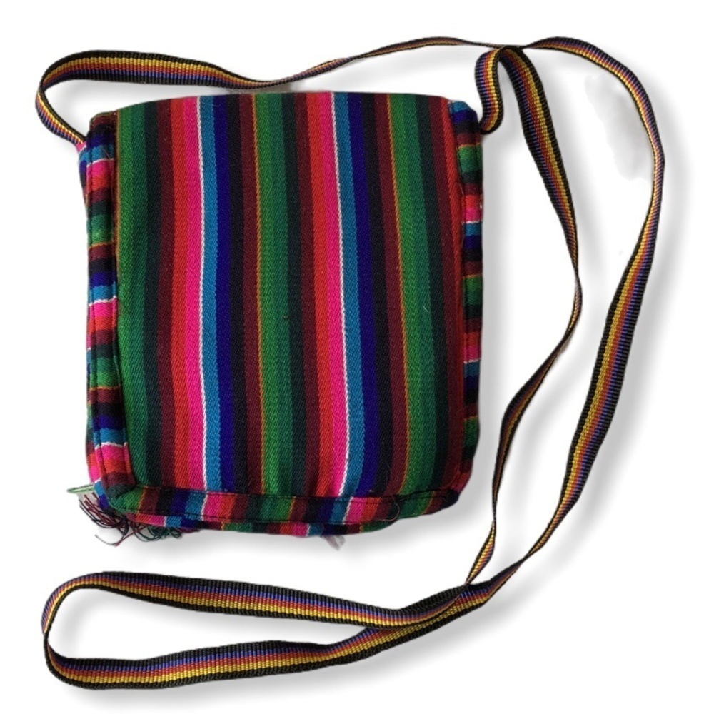Toni Boho Gypsy Festival Rainbow Fringe Crossbody Bag - Picture 8 of 9